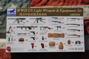 AB3558  WWII US Light Weapon & Equipment Set